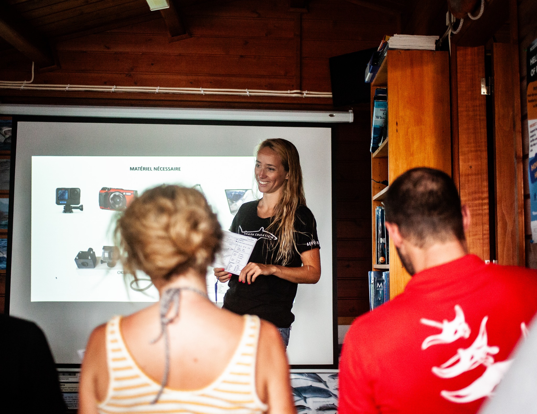 Margaux en conférence lors d'un workshop de science participative aux Açores